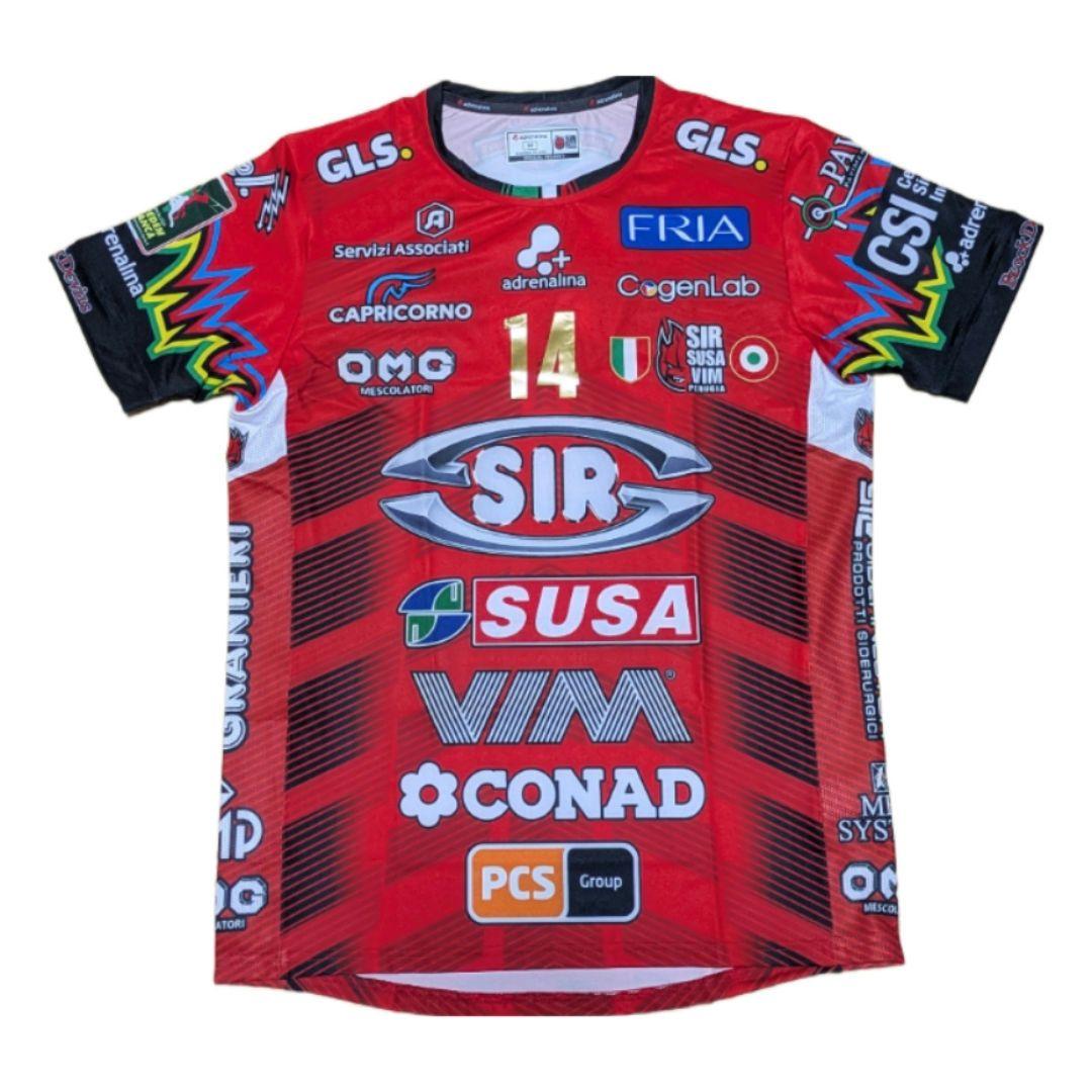 石川祐希　ペルージャ　ユニフォーム　24-25　赤　Mサイズ