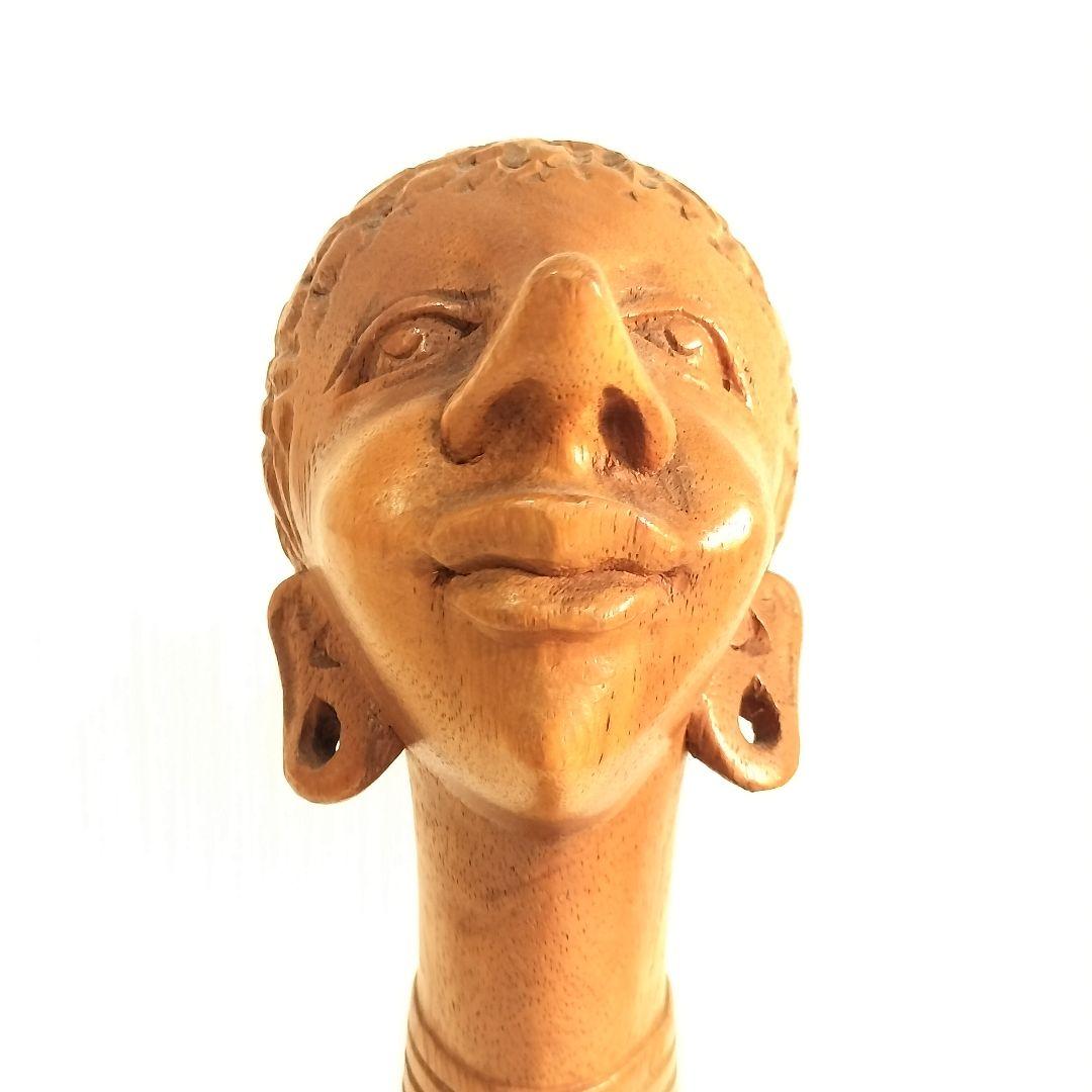 アフリカ プリミティブアート 首長族 木彫りのオブジェ