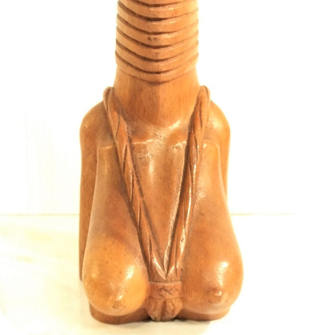 アフリカ プリミティブアート 首長族 木彫りのオブジェ