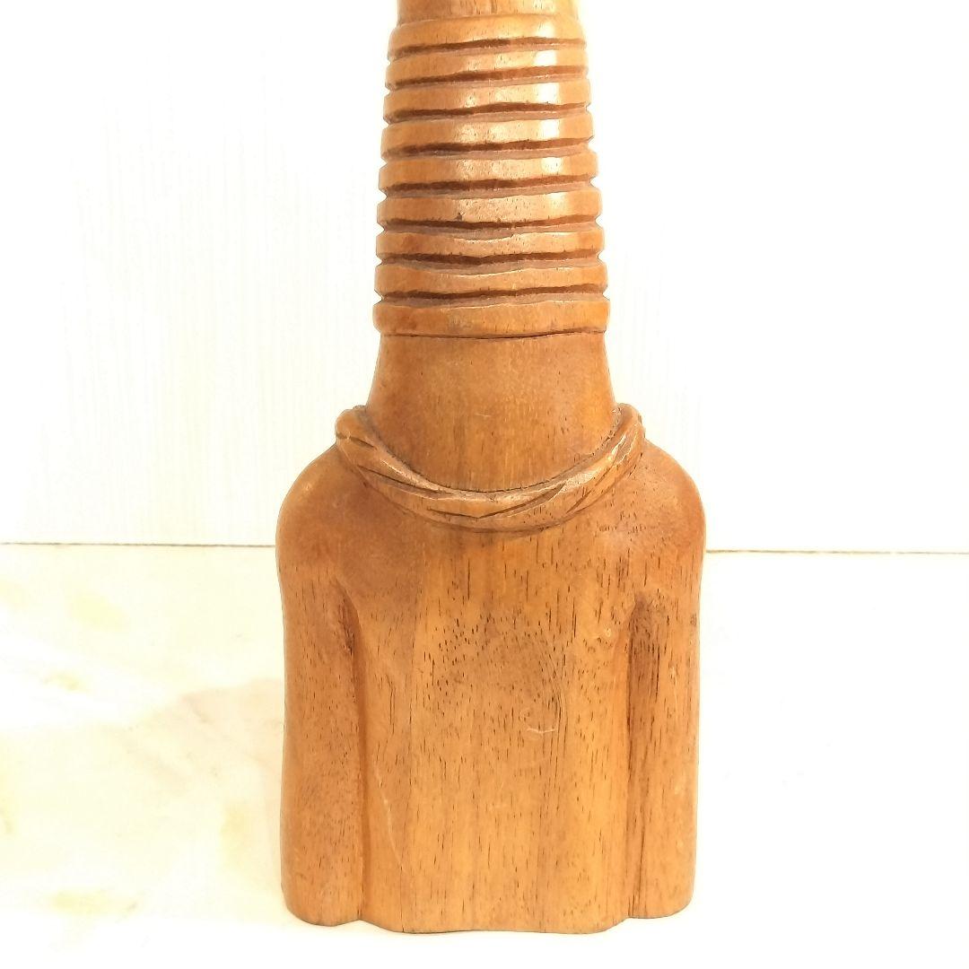 アフリカ プリミティブアート 首長族 木彫りのオブジェ