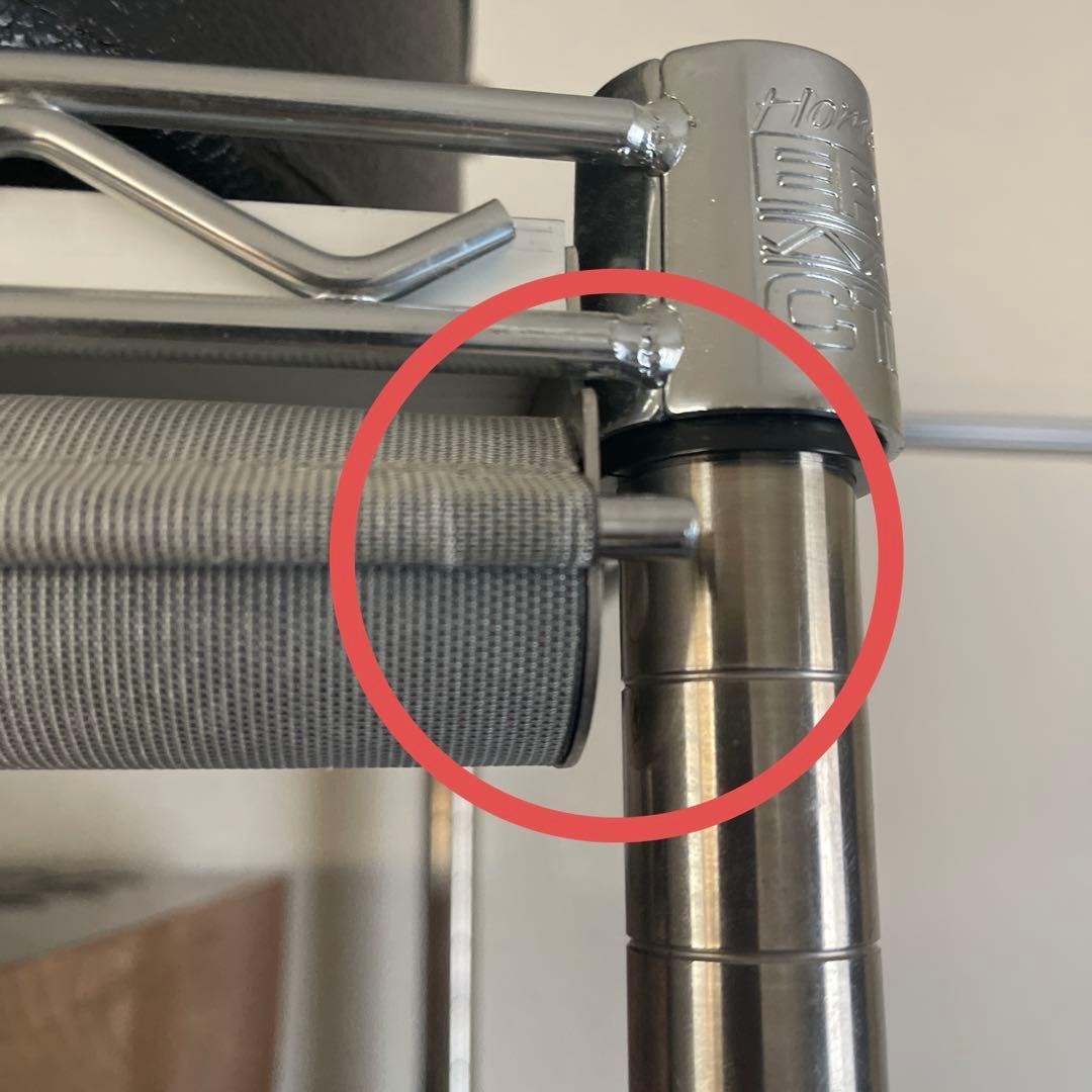  ERECTA シェルフスクリーン付き　スチールラック　ハンガーラック