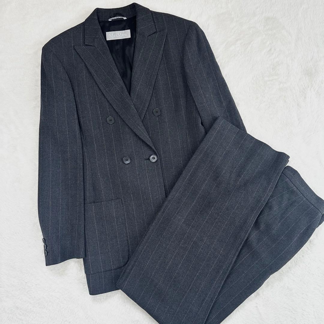美品✨Max Mara　マックスマーラ　セットアップスーツ　ダブル　パンツ　XL