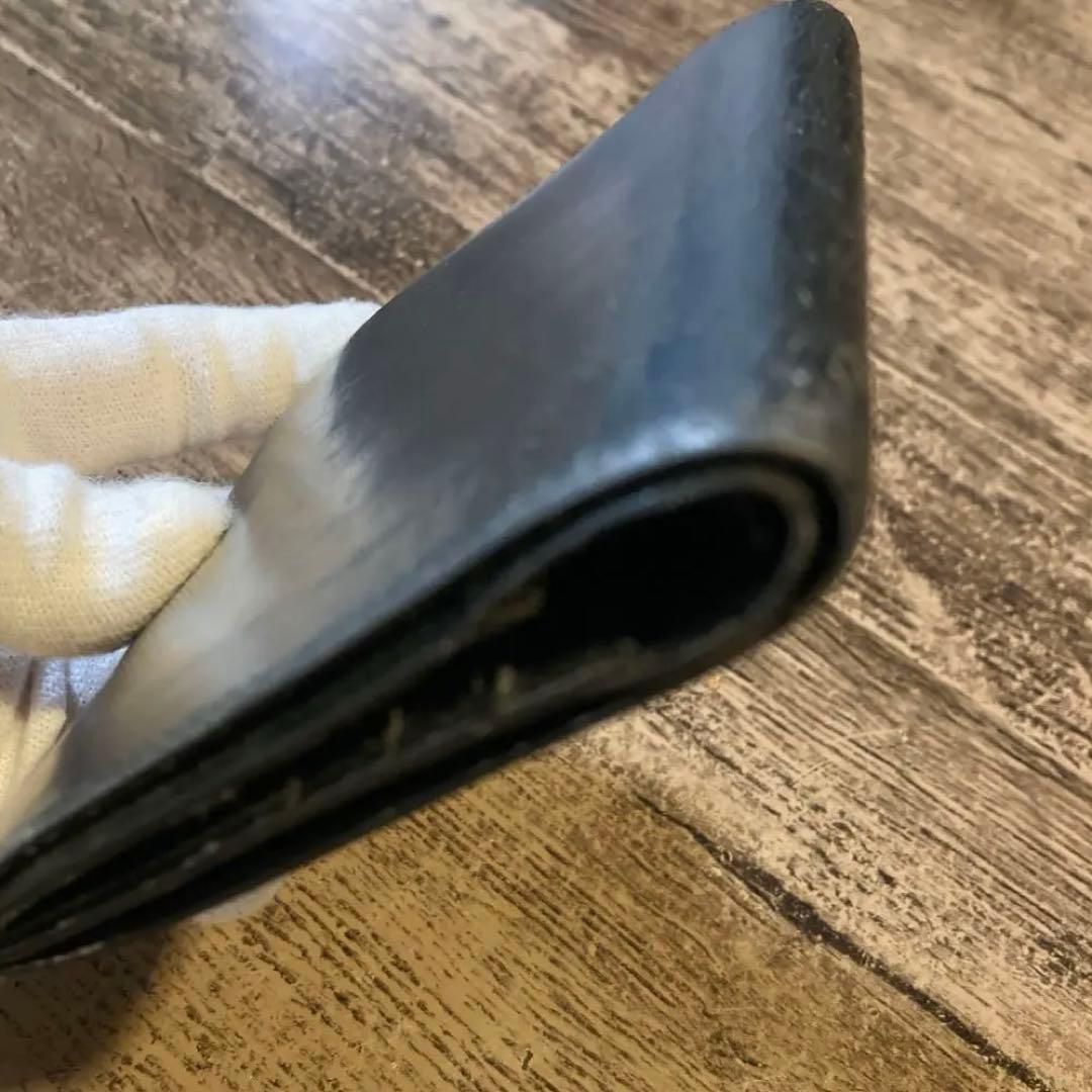 HERMES 折り財布 ★ヴィンテージ 〇U刻印、1991年製、黒レザー