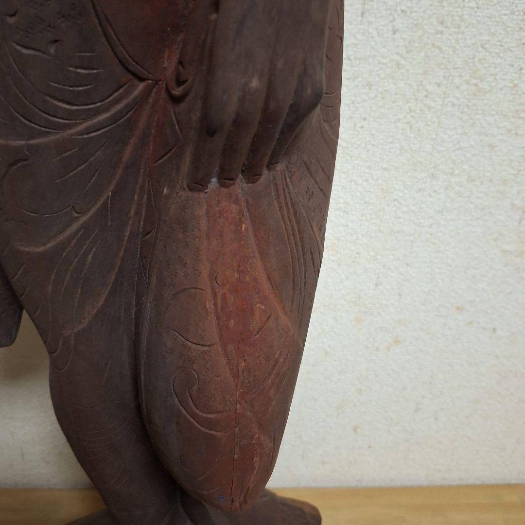 バリ島　木彫り　女性像　彫刻　黒檀　アンティーク　置物