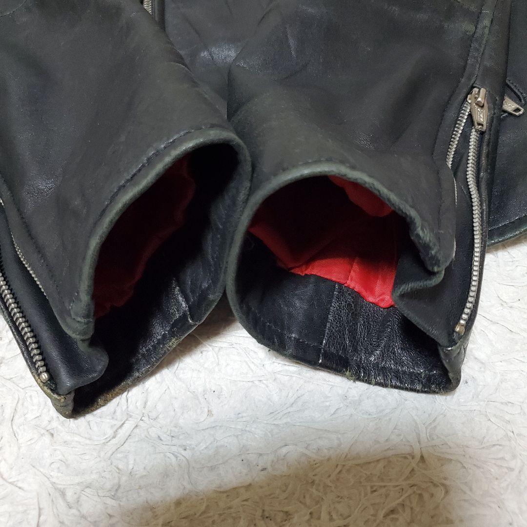 XL ROSHELL ラムレザー ライダース キルティング ブラック