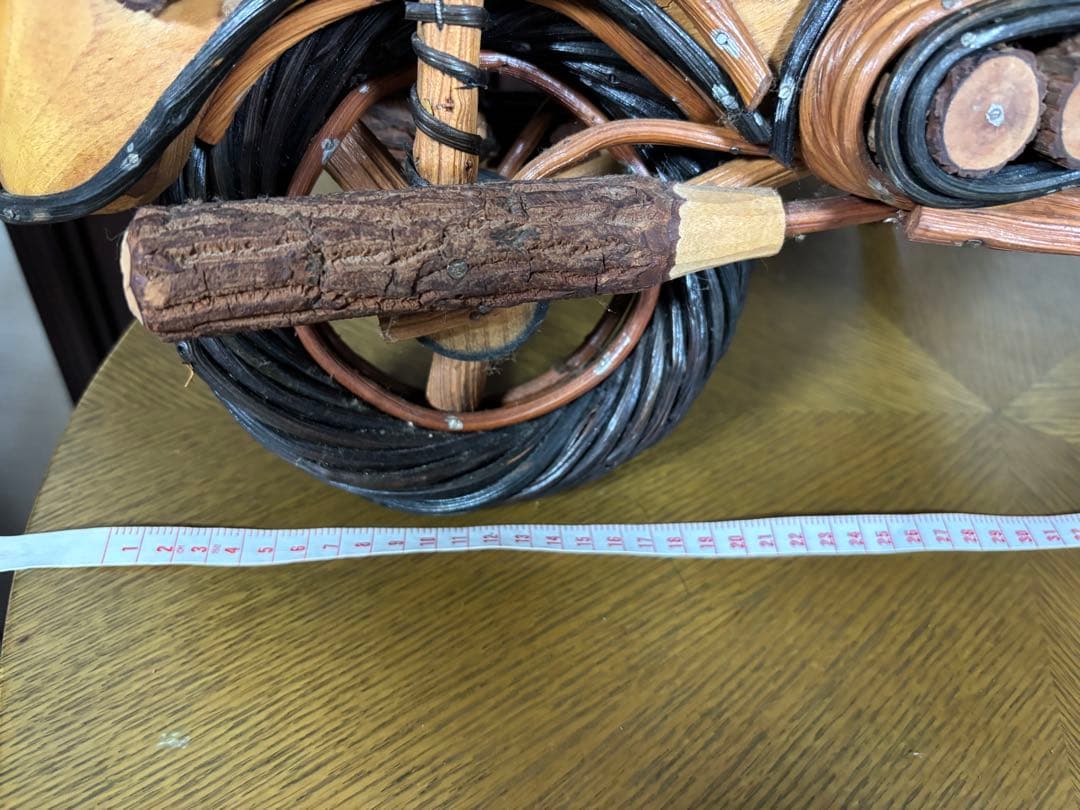 木製バイク置物　天然木　装飾品コレクターズアイテム　ハーレーダビットソン70cm