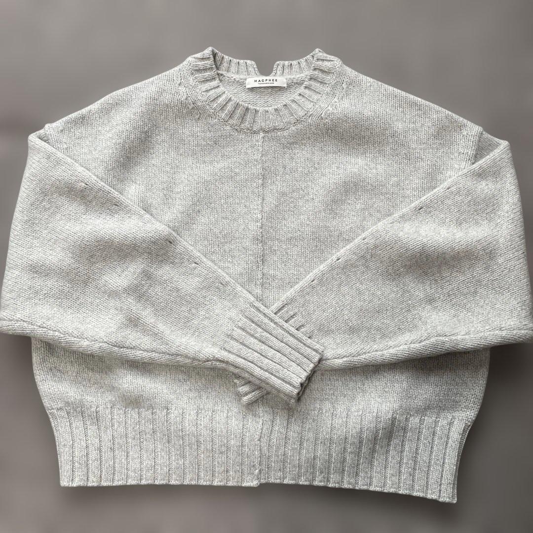 ゆう　MACPHEE ラムカシミヤ クルーネックプルオーバー