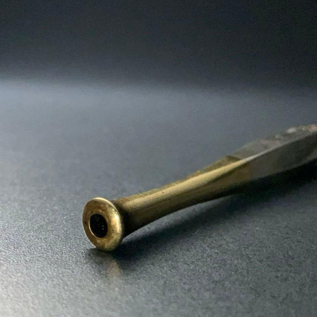 銀製煙管　唐花　瓔珞　キセル　アンティーク　骨董　6R1257お2