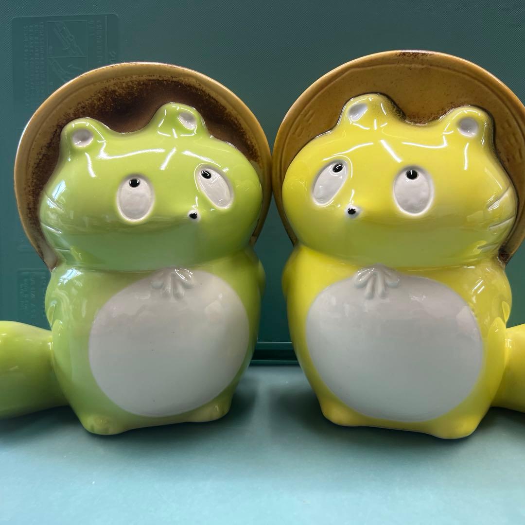 【ぼんやり子だぬき】手乗りサイズ ヒダカナオト　陶器　黄色