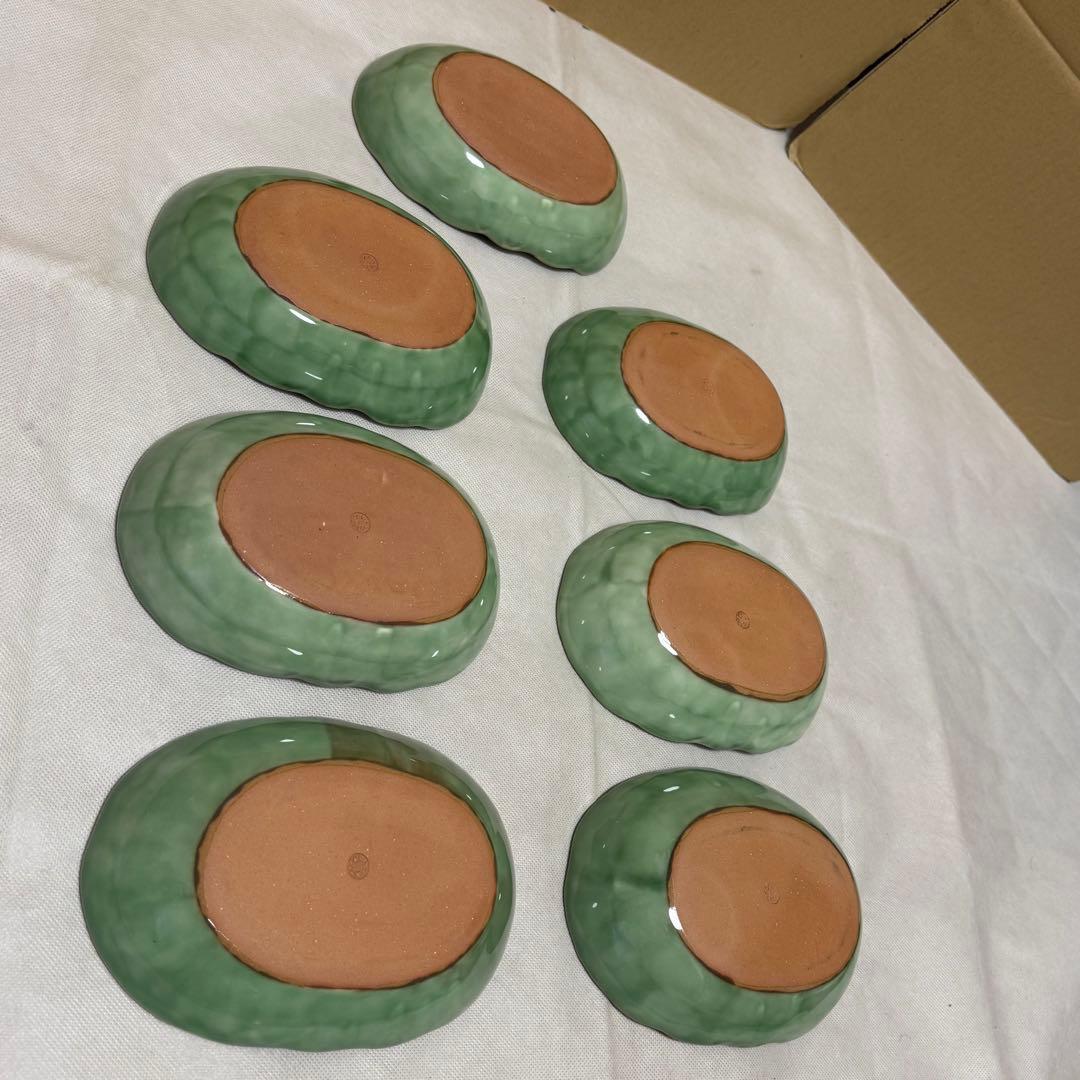 M8557 陶あん 京焼 清水焼 小皿 7枚