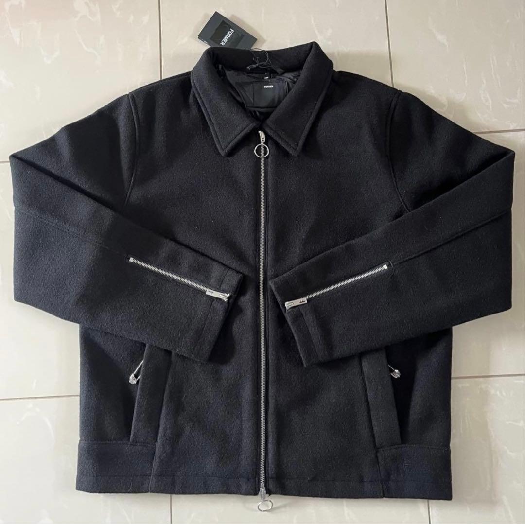 【新品未使用】FORMER シングル ライダースジャケット　 ブラック