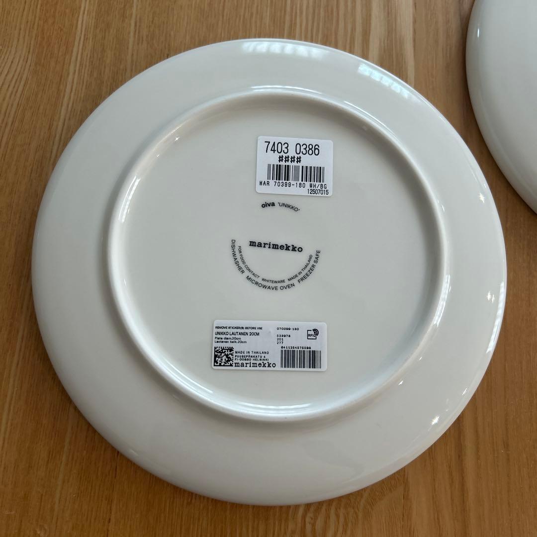 マリメッコ　ウニッコ　プレート　20センチ