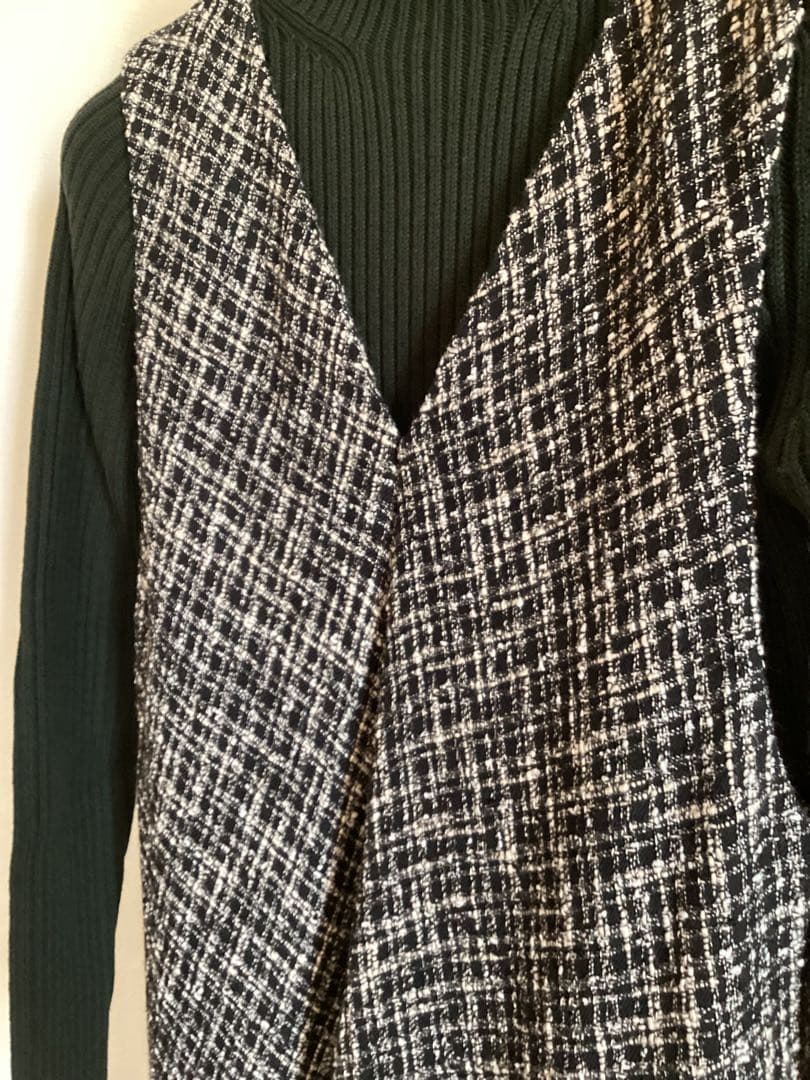 BEARDSLEY ビアズリー　ツイード ラメ混フレア ワンピース