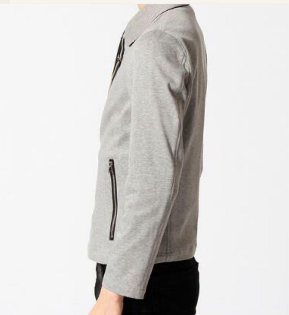 COMME CA MENコンパクト ポンチ ライダース メンズ ジャケット L