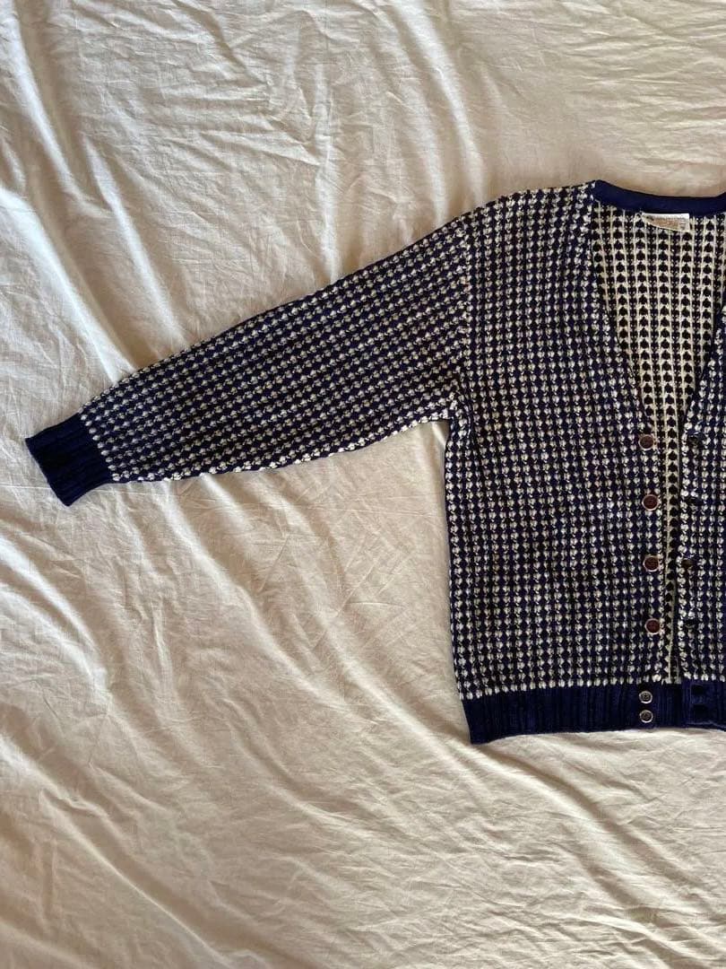 ハ*グ様 80s Lord Jeff Knit bird's eye cardi