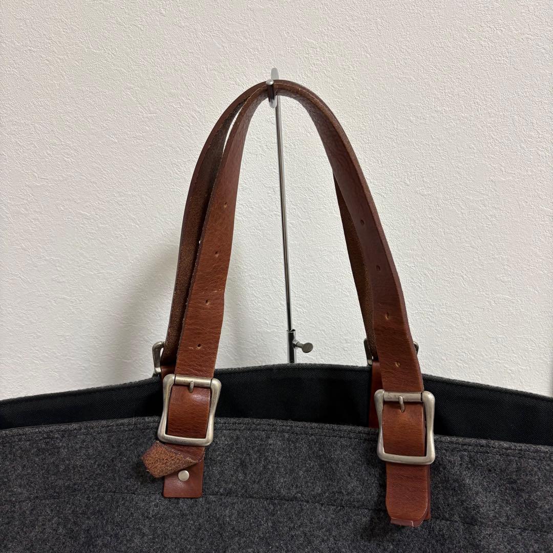 コムデギャルソンオム トートバッグ A4収納 ウール　レザー 肩掛け アーカイブ