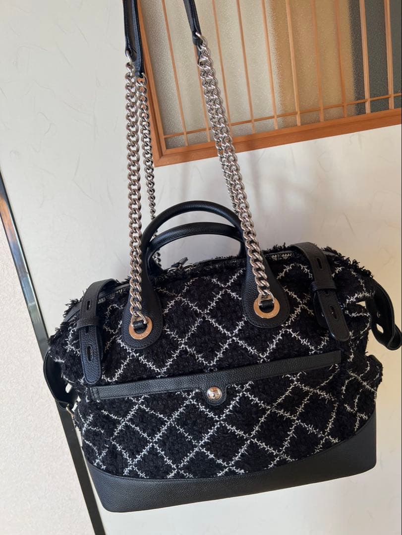 CHANEL ボストンバック　シャネル　ツイード