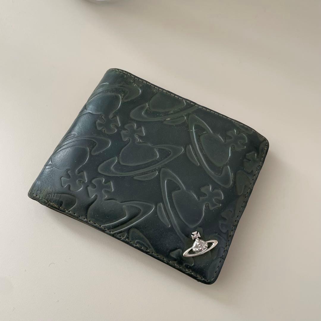 j*w様 vivienne westwood ダークグリーン レザー 二つ折り財