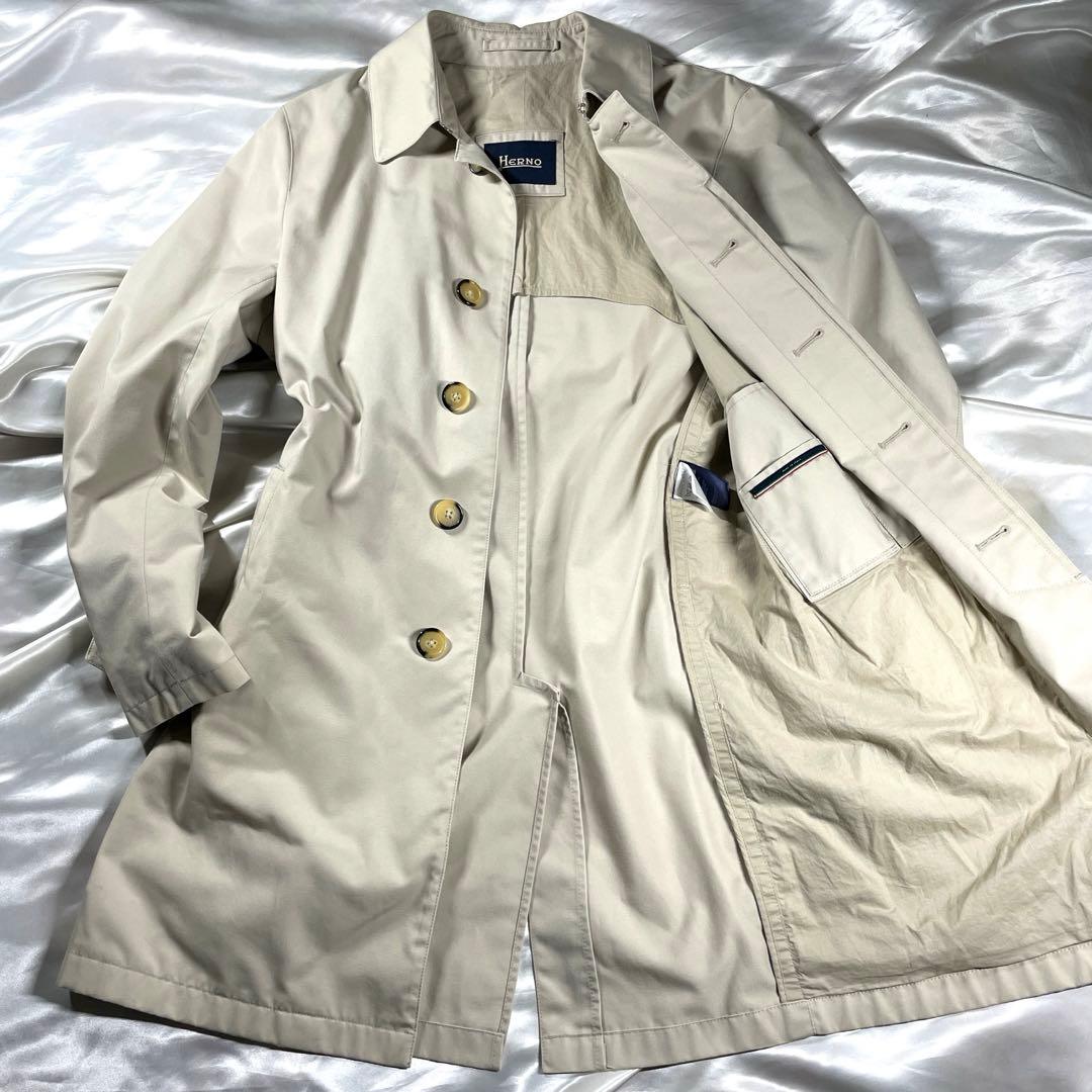 国内正規品　HERNO ヘルノ　イタリア製　ステンカラーコート　ベージュ