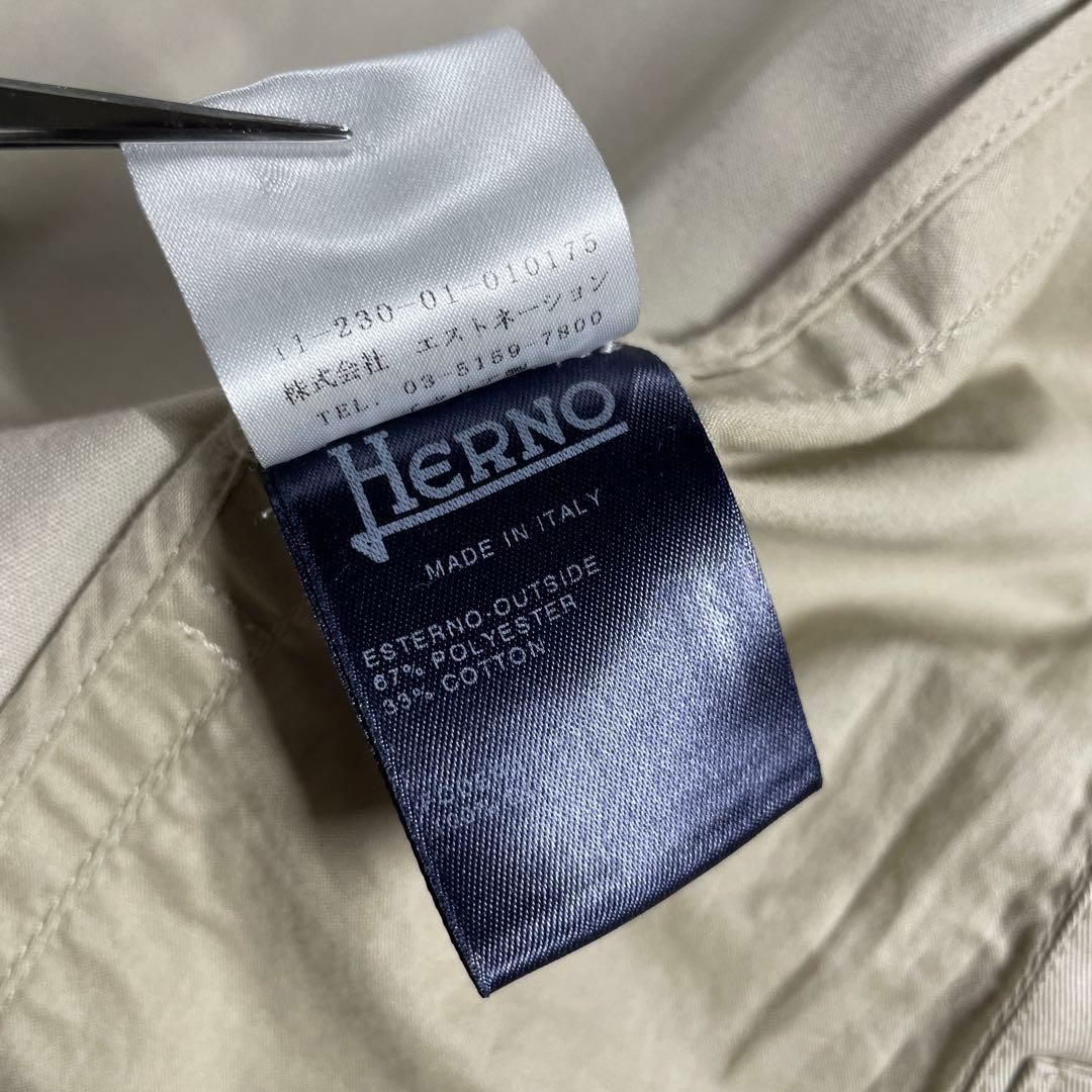 国内正規品　HERNO ヘルノ　イタリア製　ステンカラーコート　ベージュ