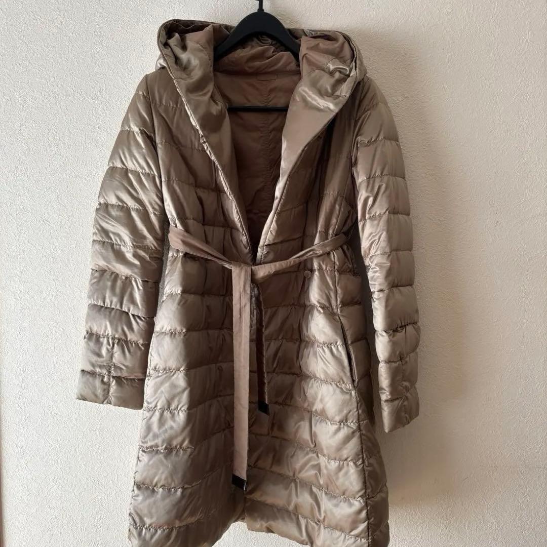 ‘S Max Mara The Cube 軽量ダウンコート フードファー付