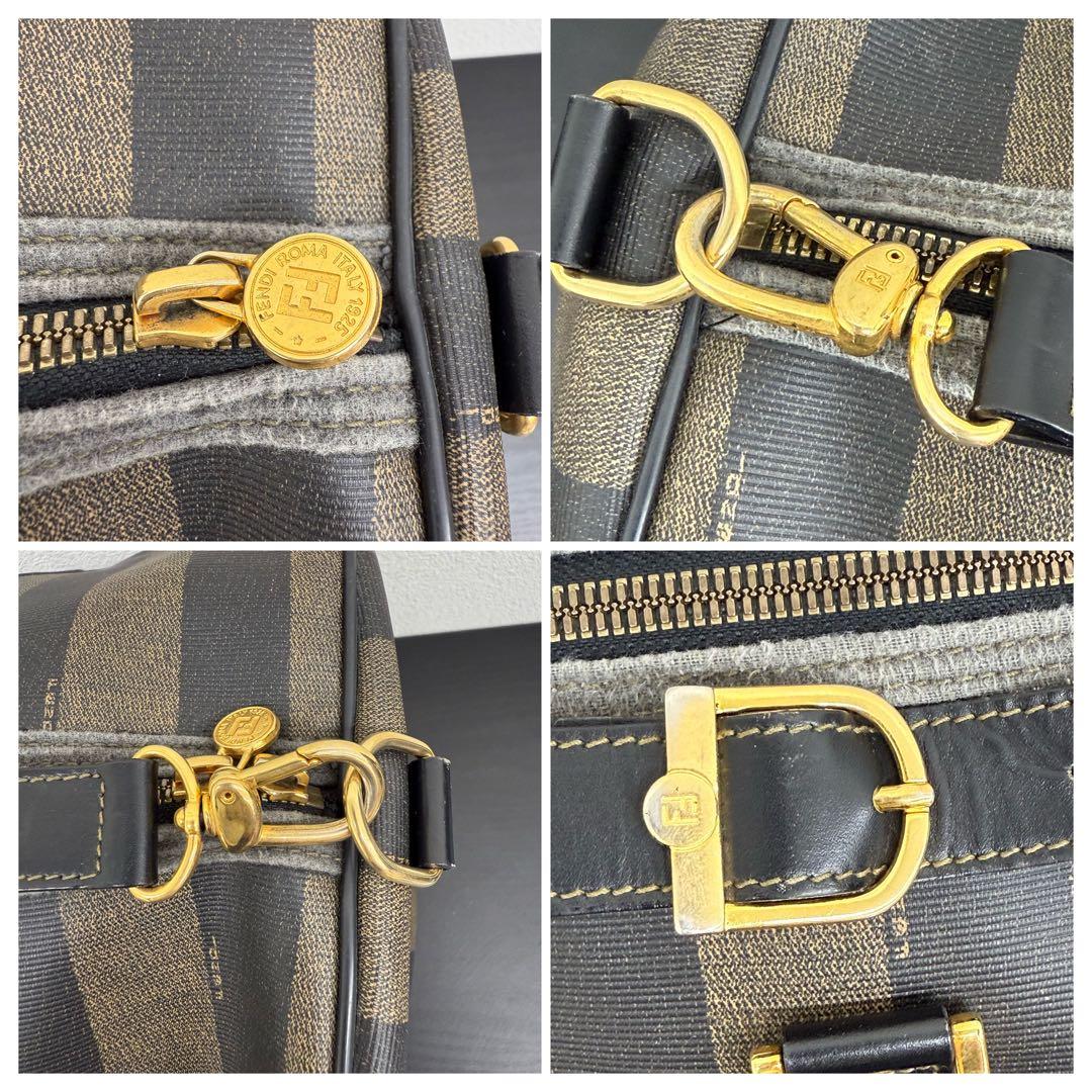 ナオト　フェンディ ペカン 2WAY ボストンバッグ 大容量 ブラウン