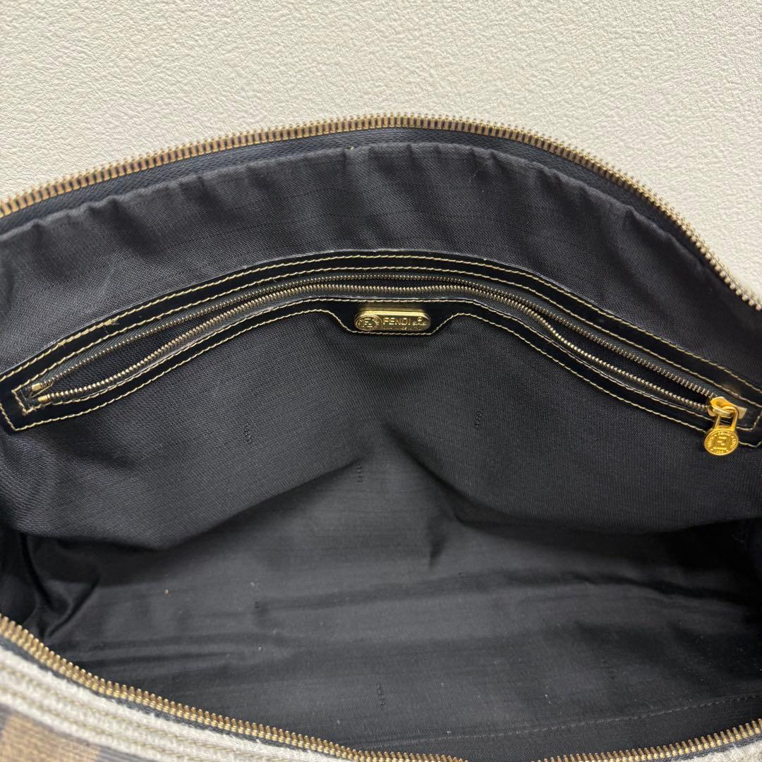 ナオト　フェンディ ペカン 2WAY ボストンバッグ 大容量 ブラウン