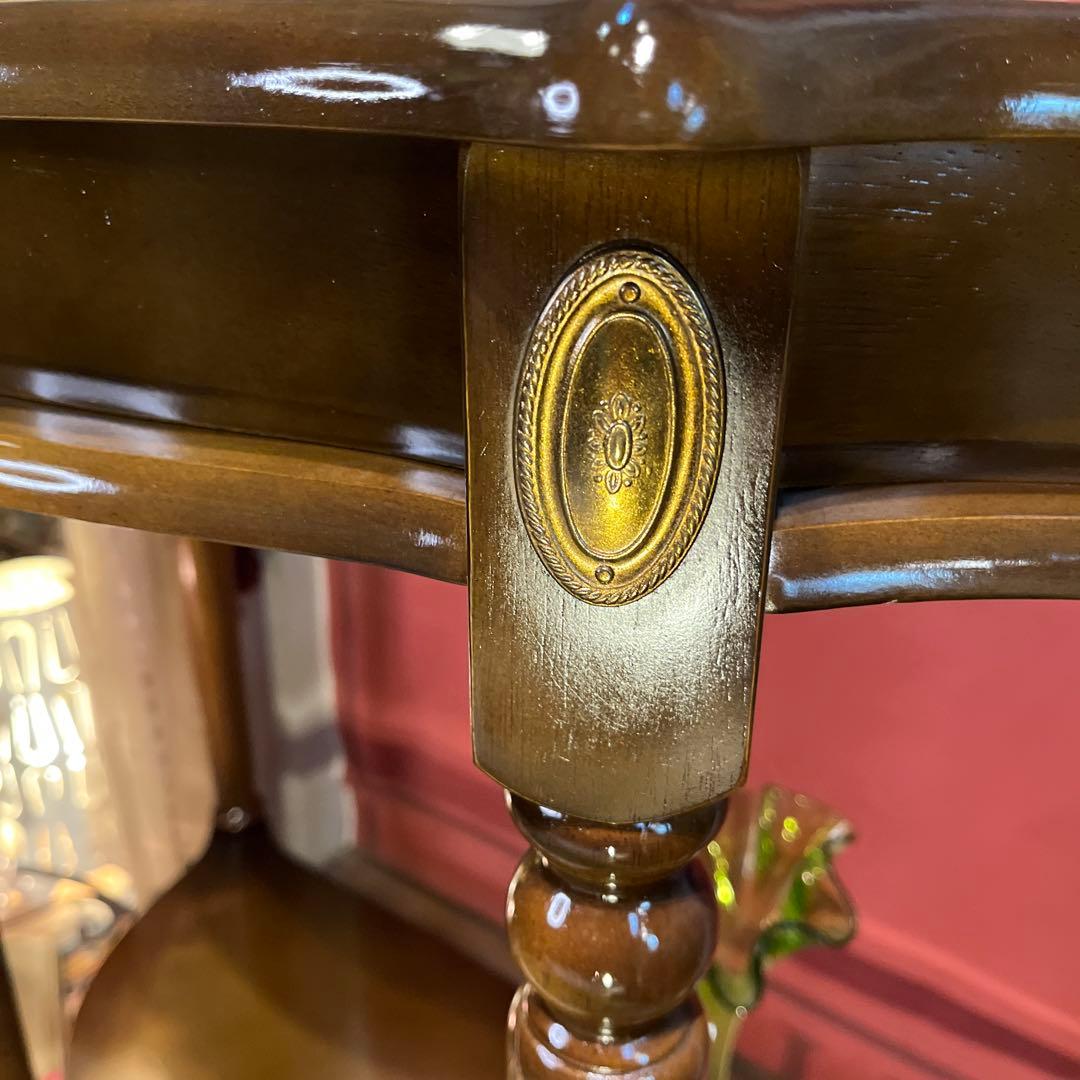 アンティークPT ハーフラウンドアクセントコンソールキャビネット