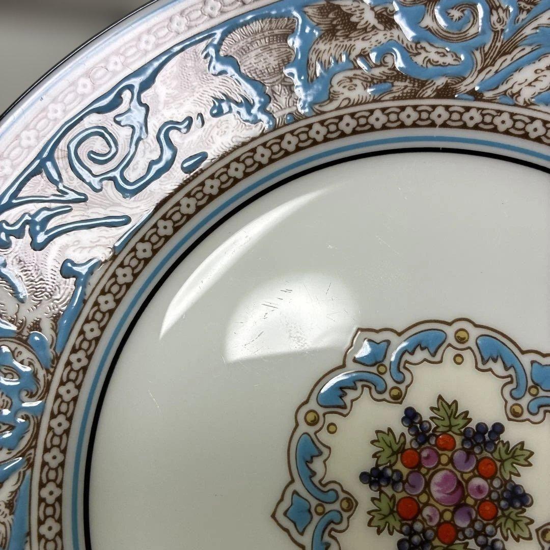 ウェッジウッド　フロレンティーン　ターコイズ　17.6cmデザートプレート　黒壺