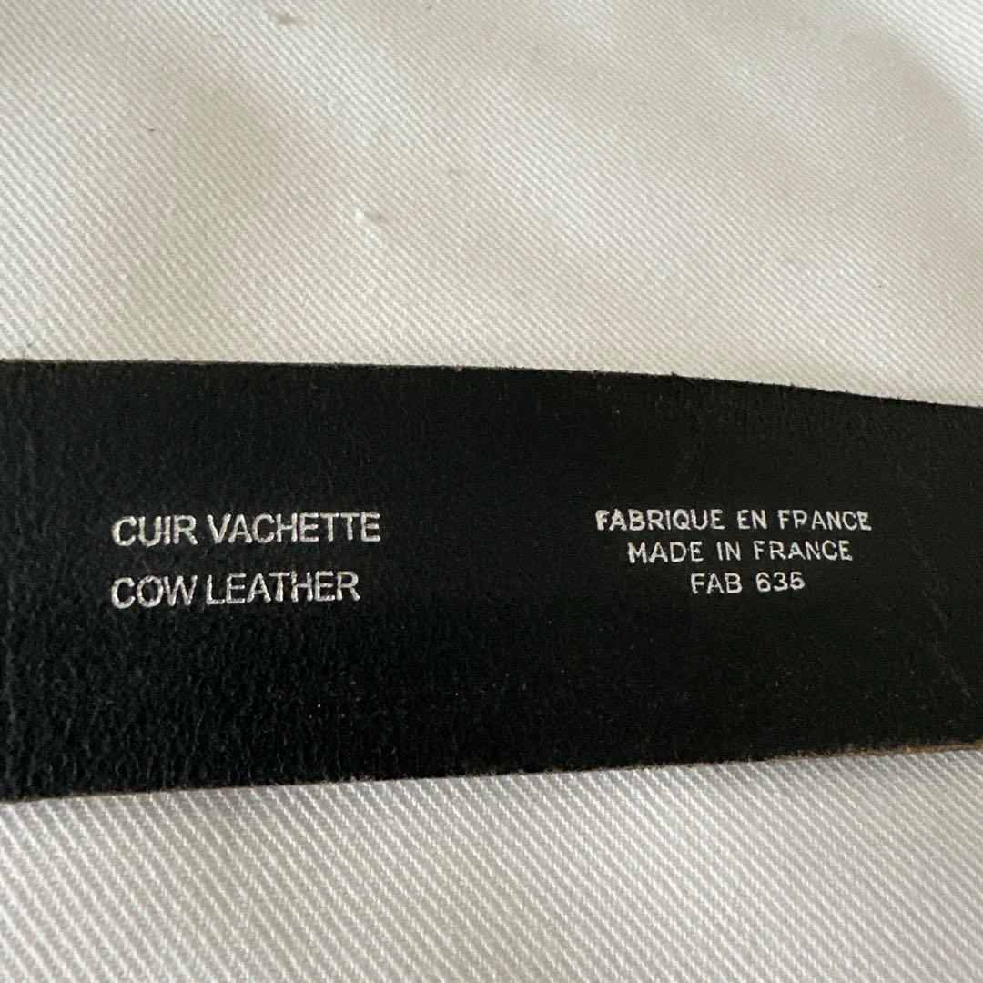 アニエスベーagnes b ロゴバックル レザーベルト/フランス製