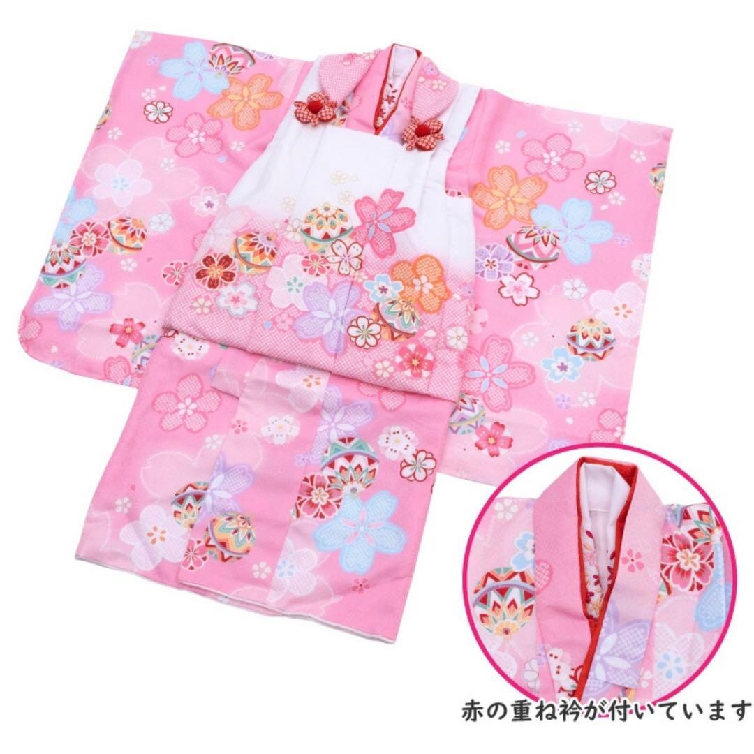 七五三　３歳　着物　着物フルセット　ピンク　美品　三歳