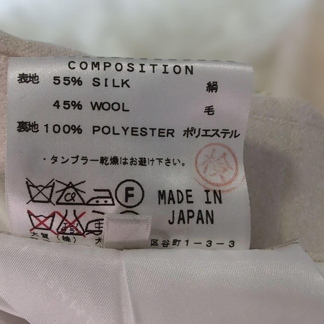 クリスマスホワイト☆シルクキャサリンハムネットロンドン ステンカラーコートL