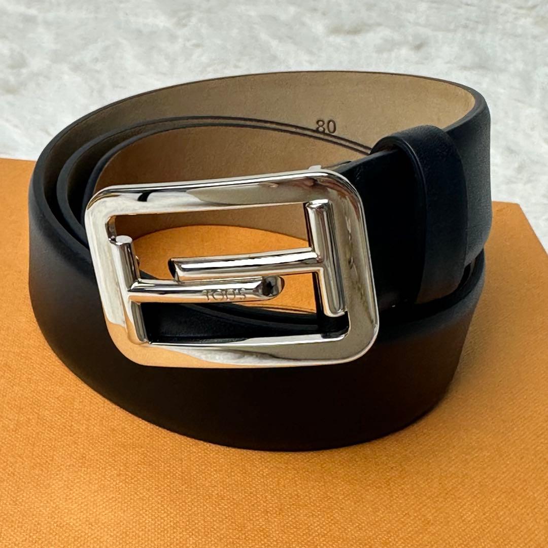 新品未使用　TOD'S トッズ ベルト ブラック　保存袋付属