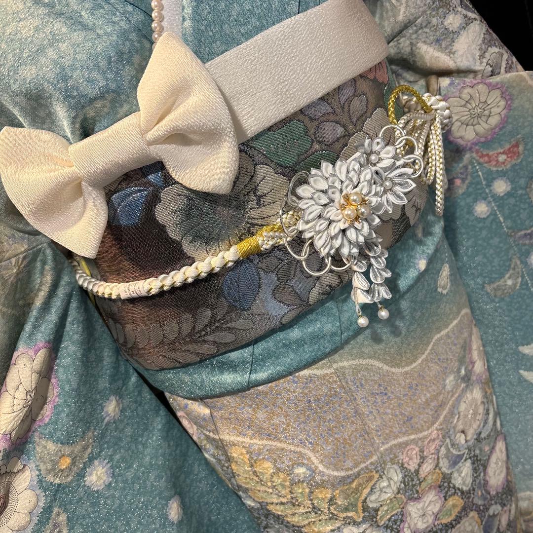 美品　辻ヶ花　銀通し　花絞り　暈し　逸品　振袖　フルセット 振り袖