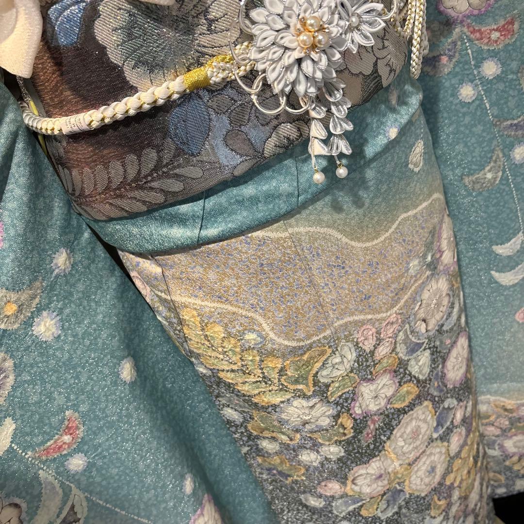 美品　辻ヶ花　銀通し　花絞り　暈し　逸品　振袖　フルセット 振り袖
