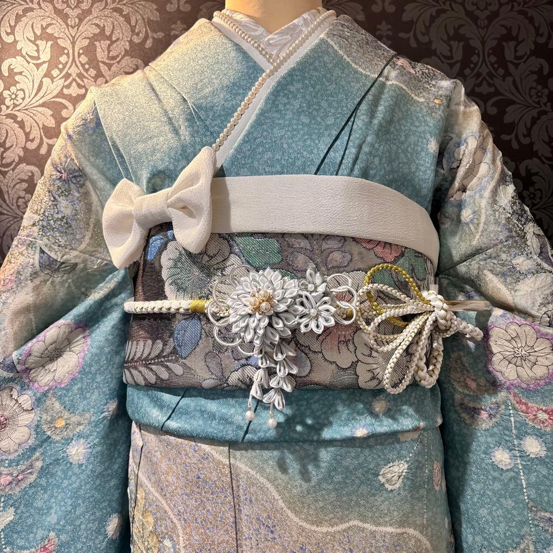 美品　辻ヶ花　銀通し　花絞り　暈し　逸品　振袖　フルセット 振り袖