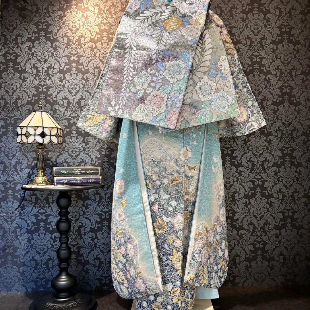 美品　辻ヶ花　銀通し　花絞り　暈し　逸品　振袖　フルセット 振り袖
