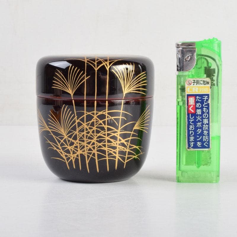 茶道具　加藤一衛造　秋月蒔絵　棗　共箱　V　8849