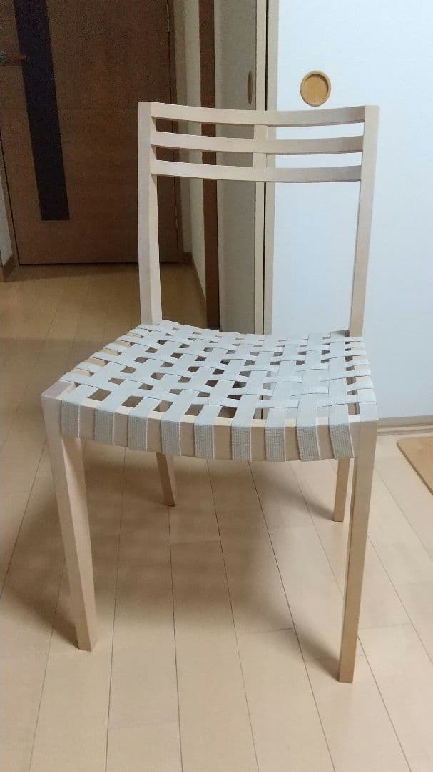 リッツウェル 木製編み込みデザインダイニングチェア