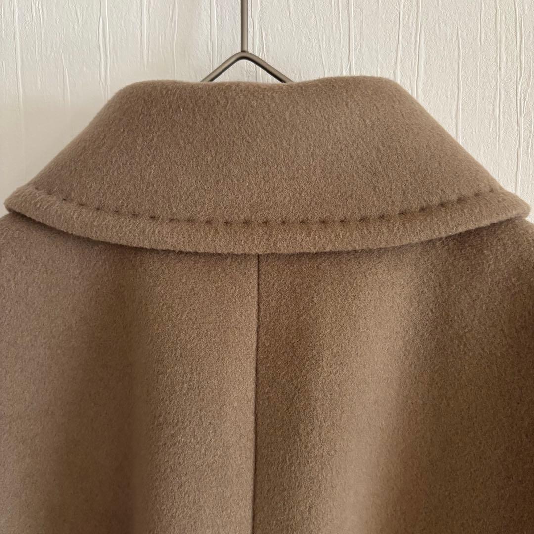 アマカ ステンカラーコート ウールカシミア混　ベージュ　綺麗め　Mサイズ