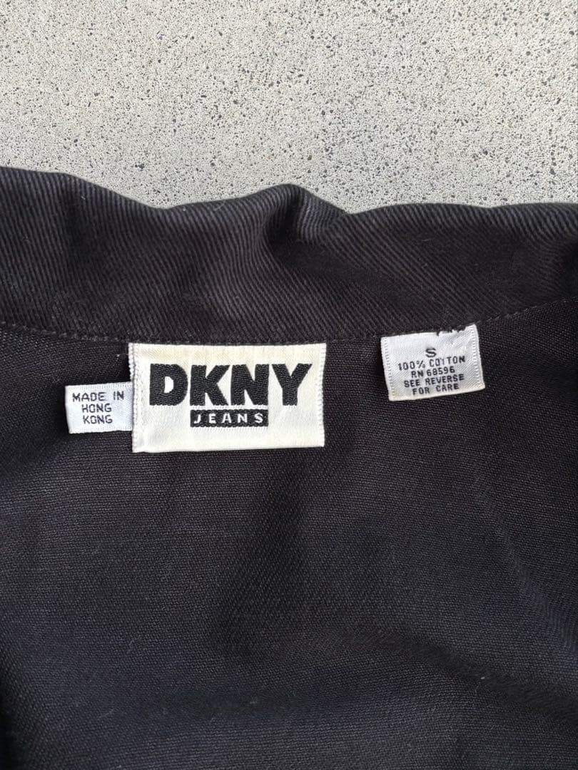 DKNY ダナキャラン 古着 90s 短丈コットンブルゾン アーカイブ S 黒