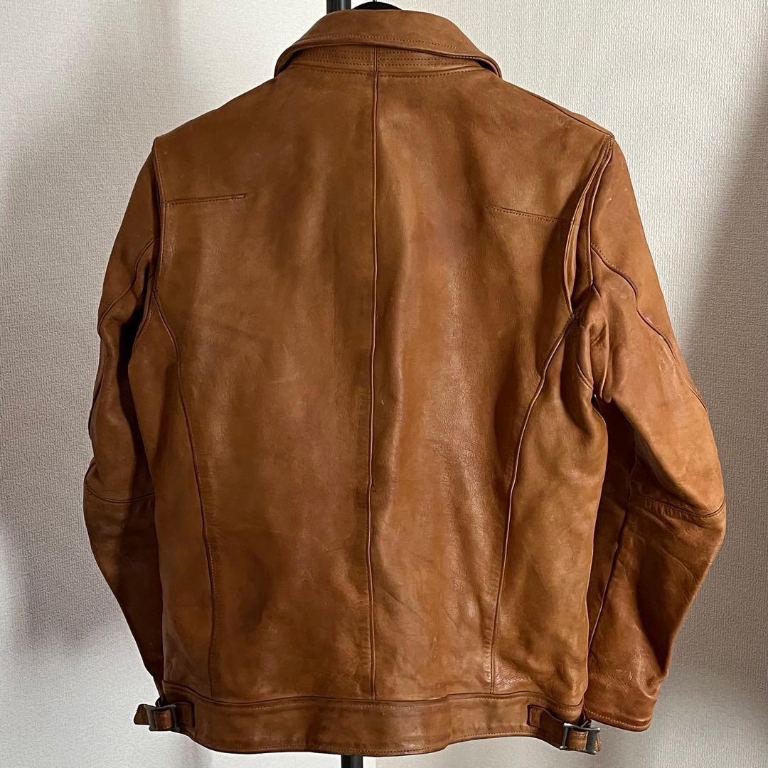 【希少❗️良品】 SANDINISTA ブラウン レザージャケット L
