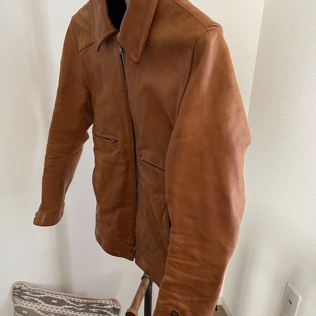 【希少❗️良品】 SANDINISTA ブラウン レザージャケット L