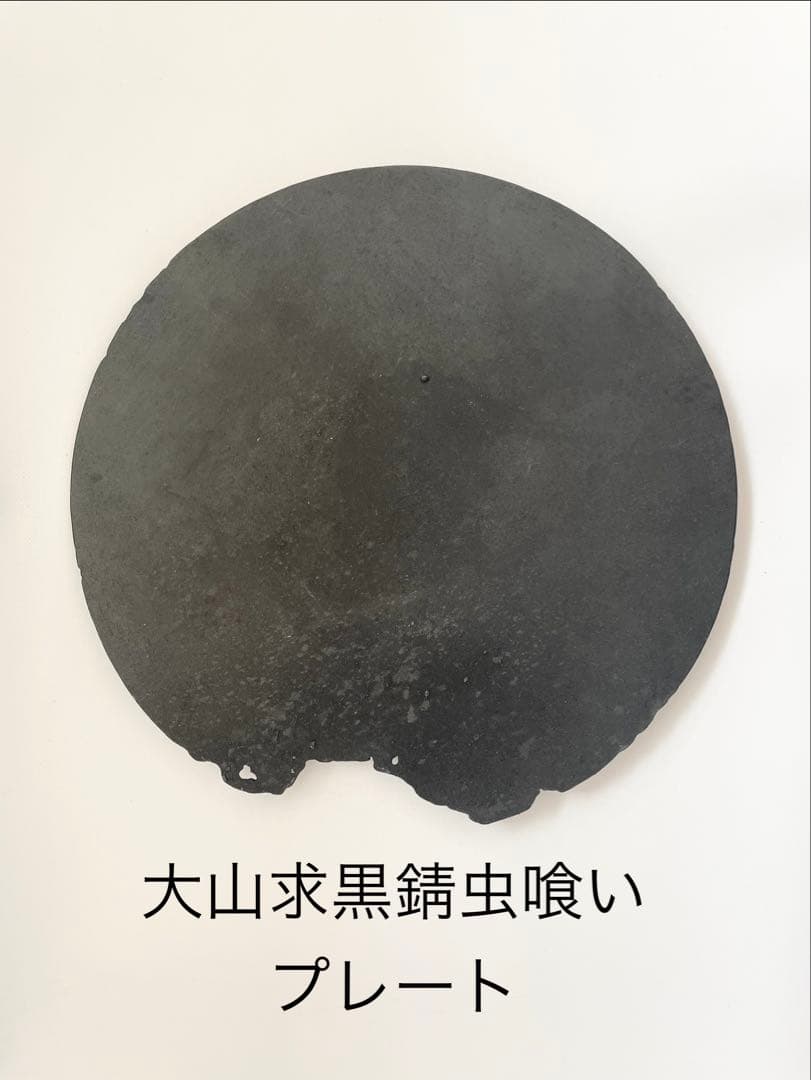 大山求さん 黒錆虫喰いプレート