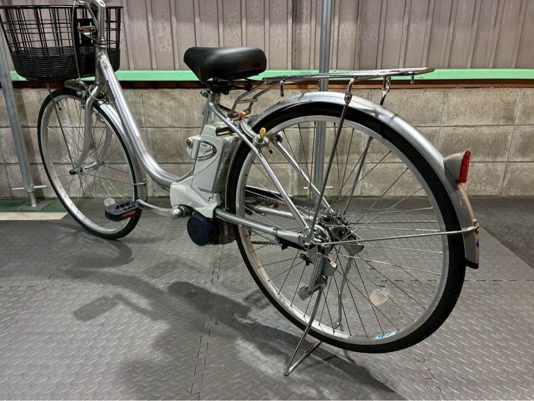 №6960 電動自転車 パナソニック　ビビ26 26インチ　シルバー　変速無し