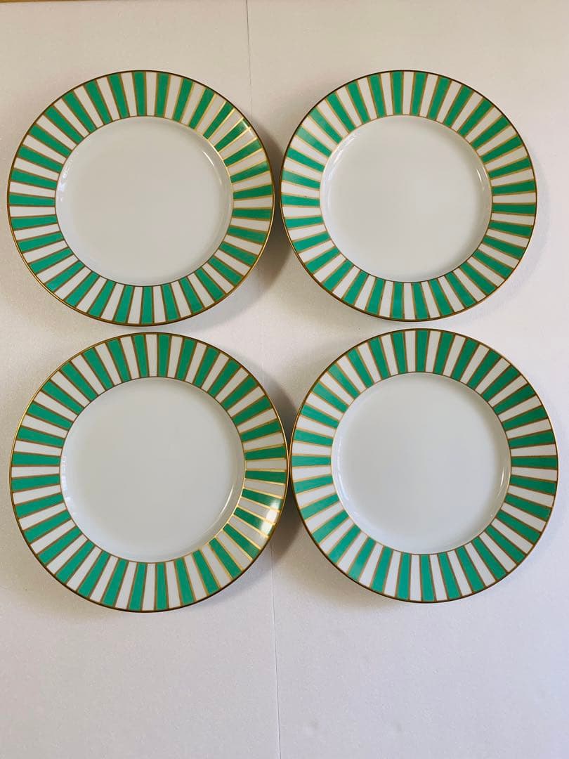 リチャードジノリ アマデウス グリーン プレート 26cm 4枚セット