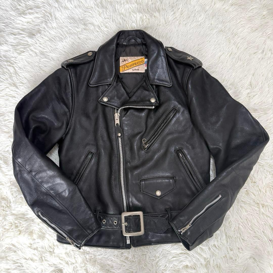 ナツ様✨米国製 schott ダブルライダースジャケット 613 ワンスター