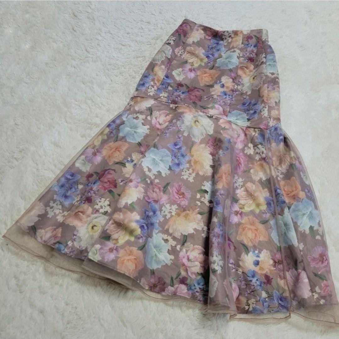 新品 エイミーイストワール Jamie flower コンビマーメイドスカート