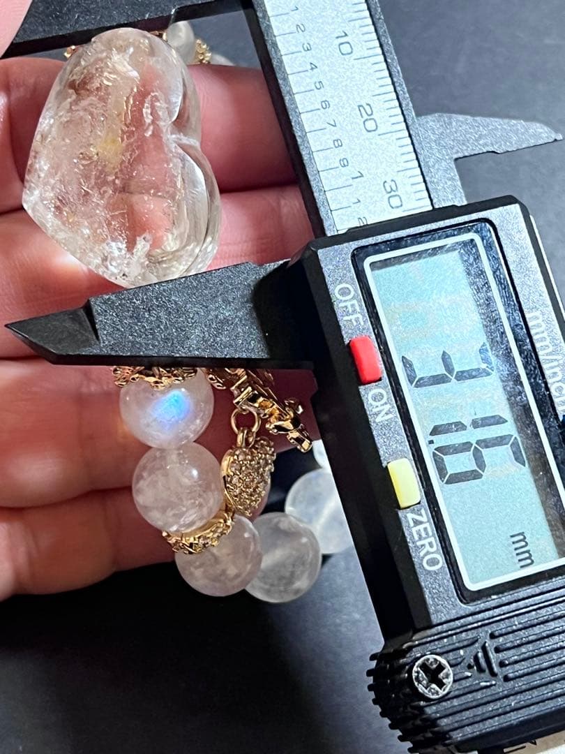 水入水晶・ブルーシラームーンストーンのブレスレット