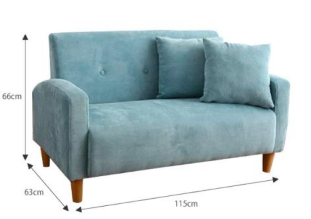 prima 2人掛け　ソファ クッション付き